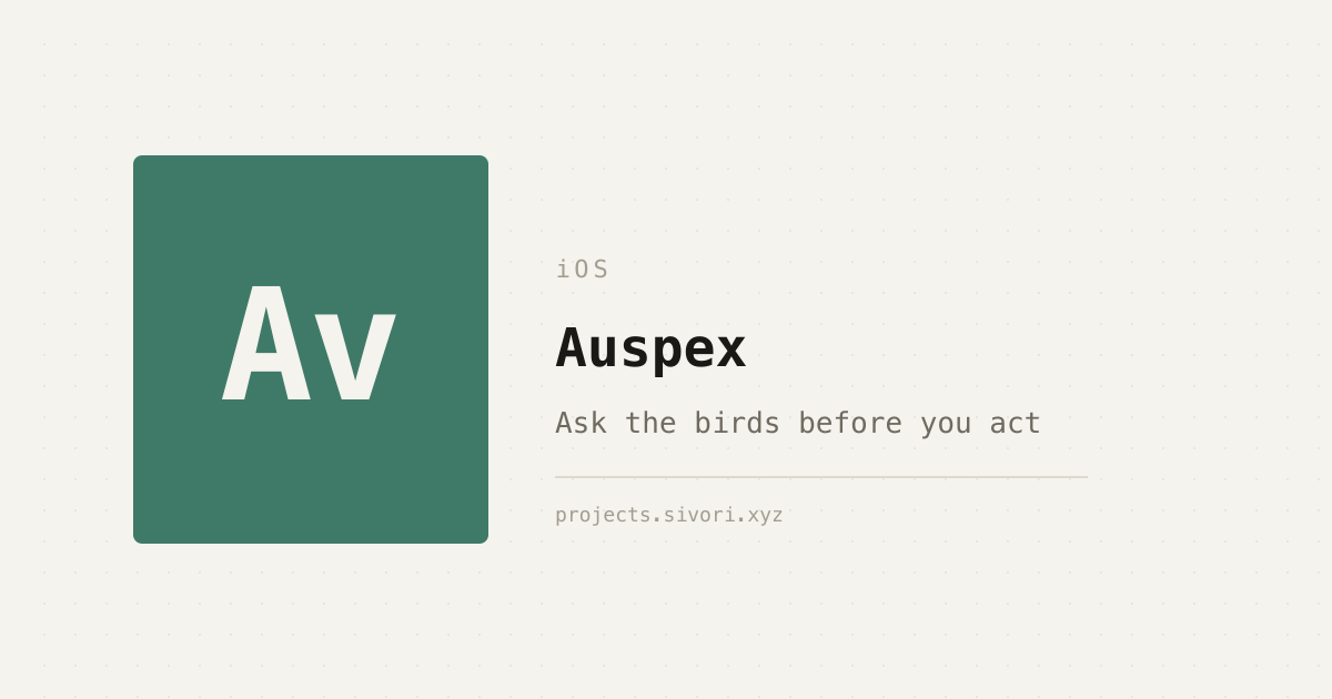 Auspex preview