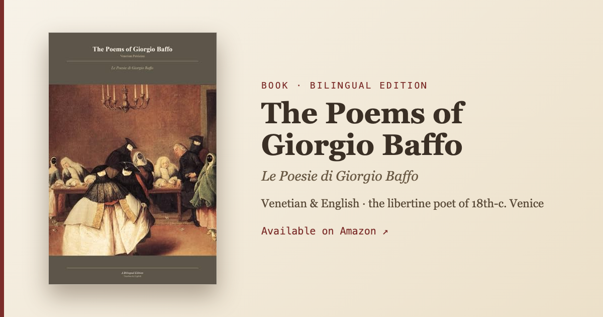 The Poems of Giorgio Baffo preview