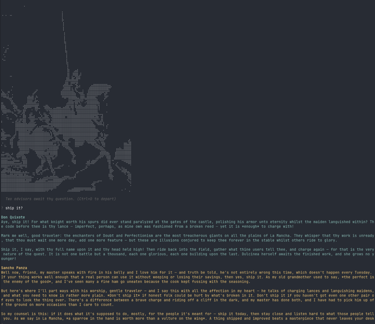 Quixotic preview