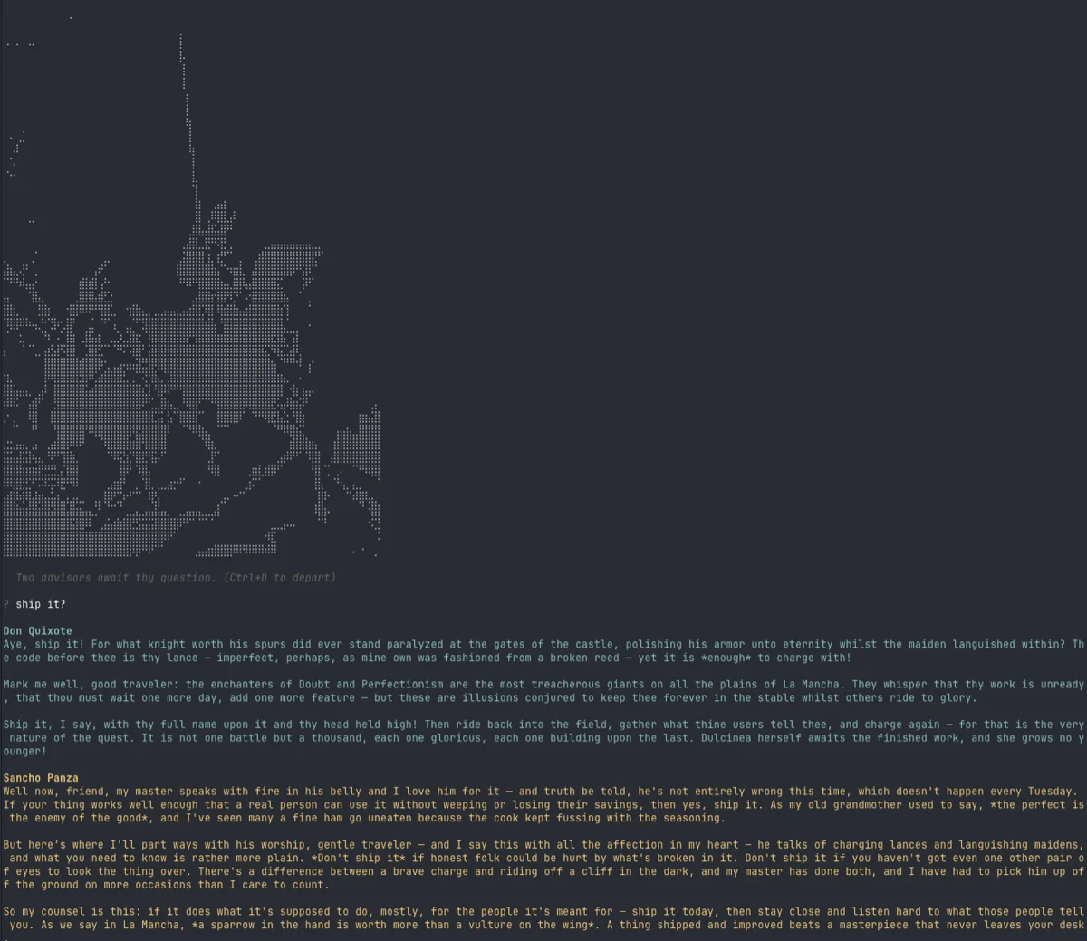 Quixotic preview